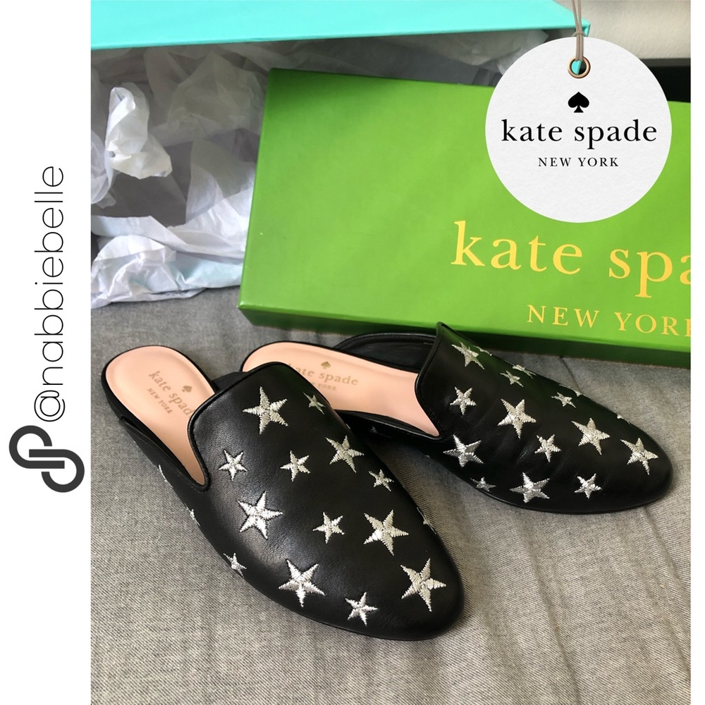 Kate Spade Embroidered Star Mules